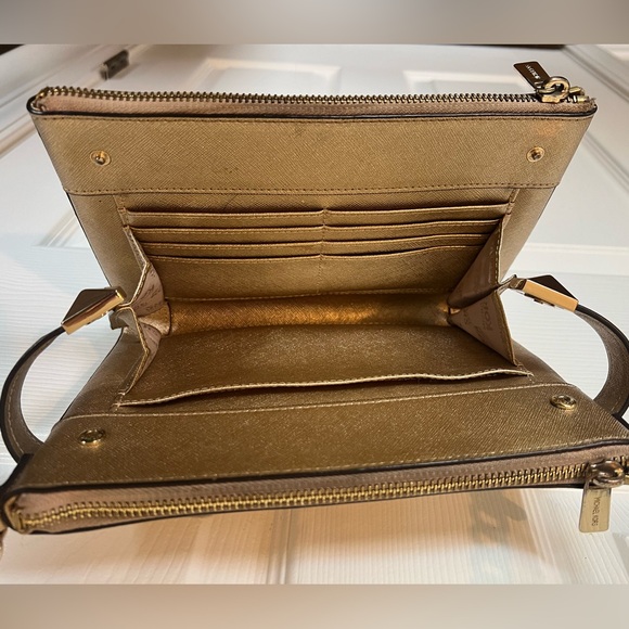 Michael Kors Karla Metallic Leather Crossbody - Picture 5 of 9